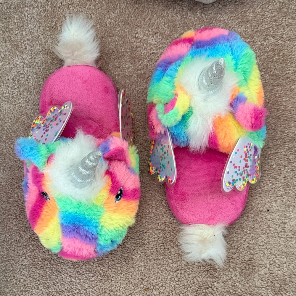 Colorful Unicorn Kids Slippers